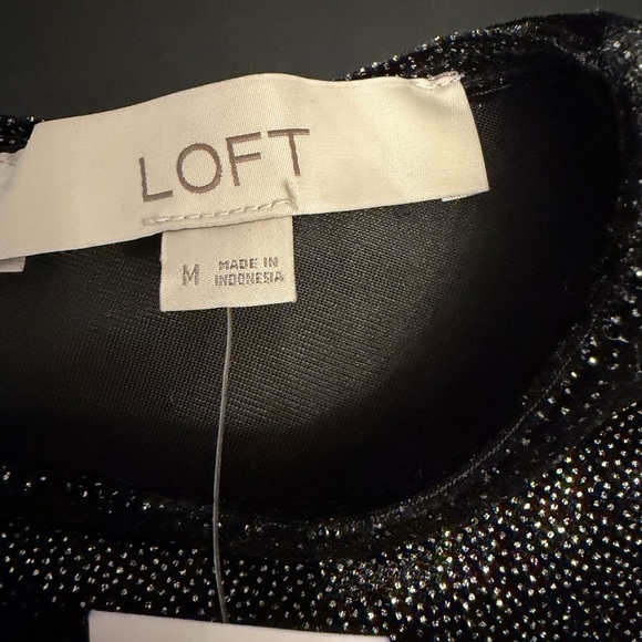 LOFT Sparkling Black Dress - Picture 5 of 7